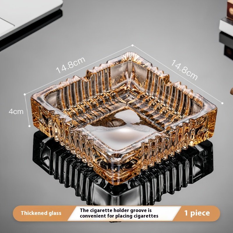 4_d0b94d24-ad52-4d91-b640-958c43051a87_trans Glass Square Ashtray Creative Home Living Room Anti-fly - Image 1